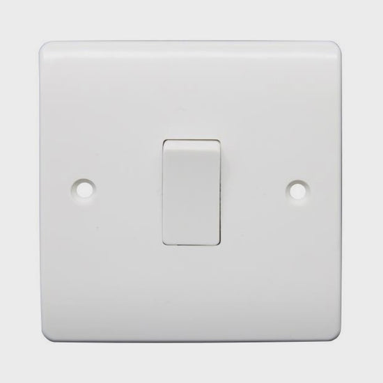 Demonstration video: ecolux white plastic plate switch rocker switching on and off