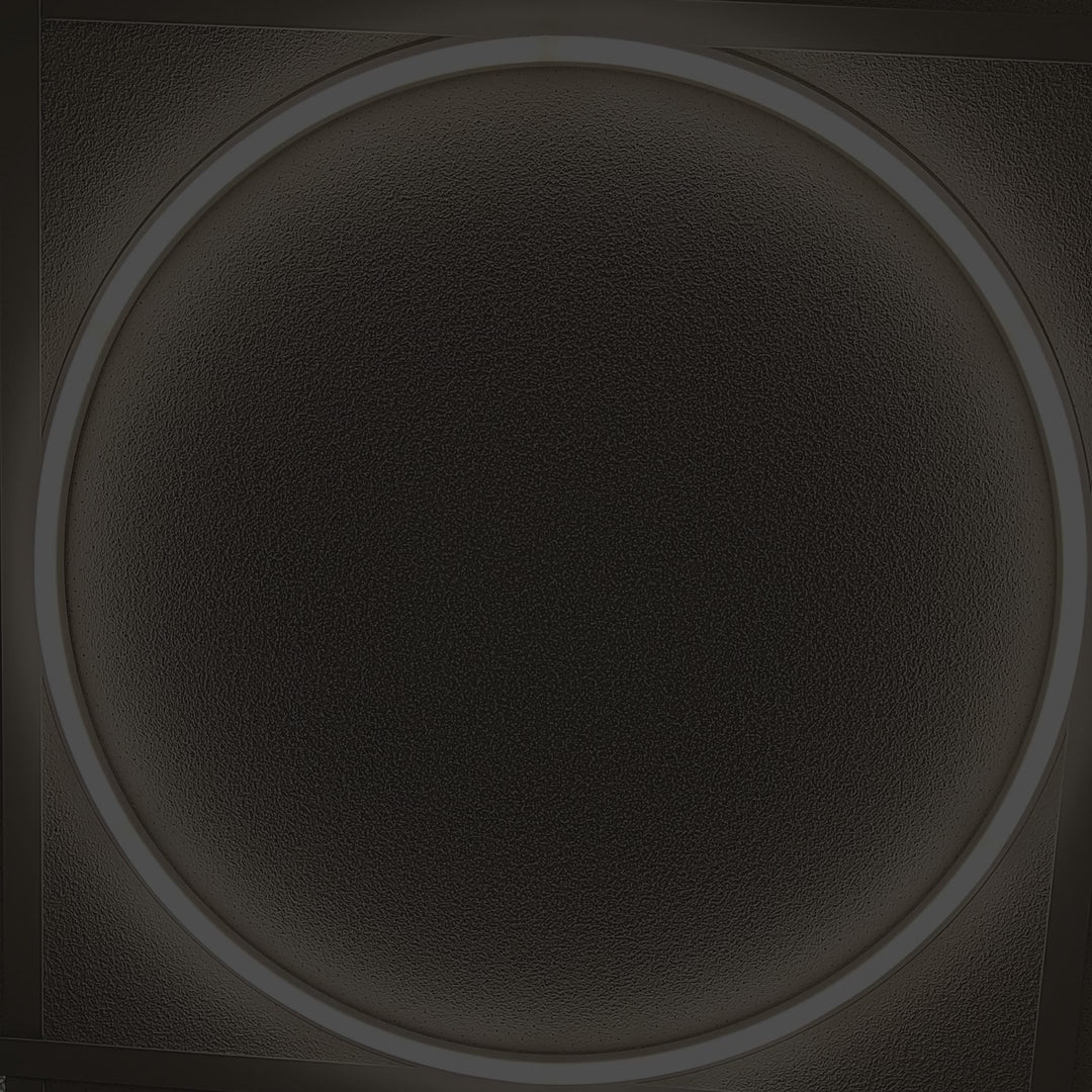 Round Halo LED Linear Frame Light demonstration — ring switches on