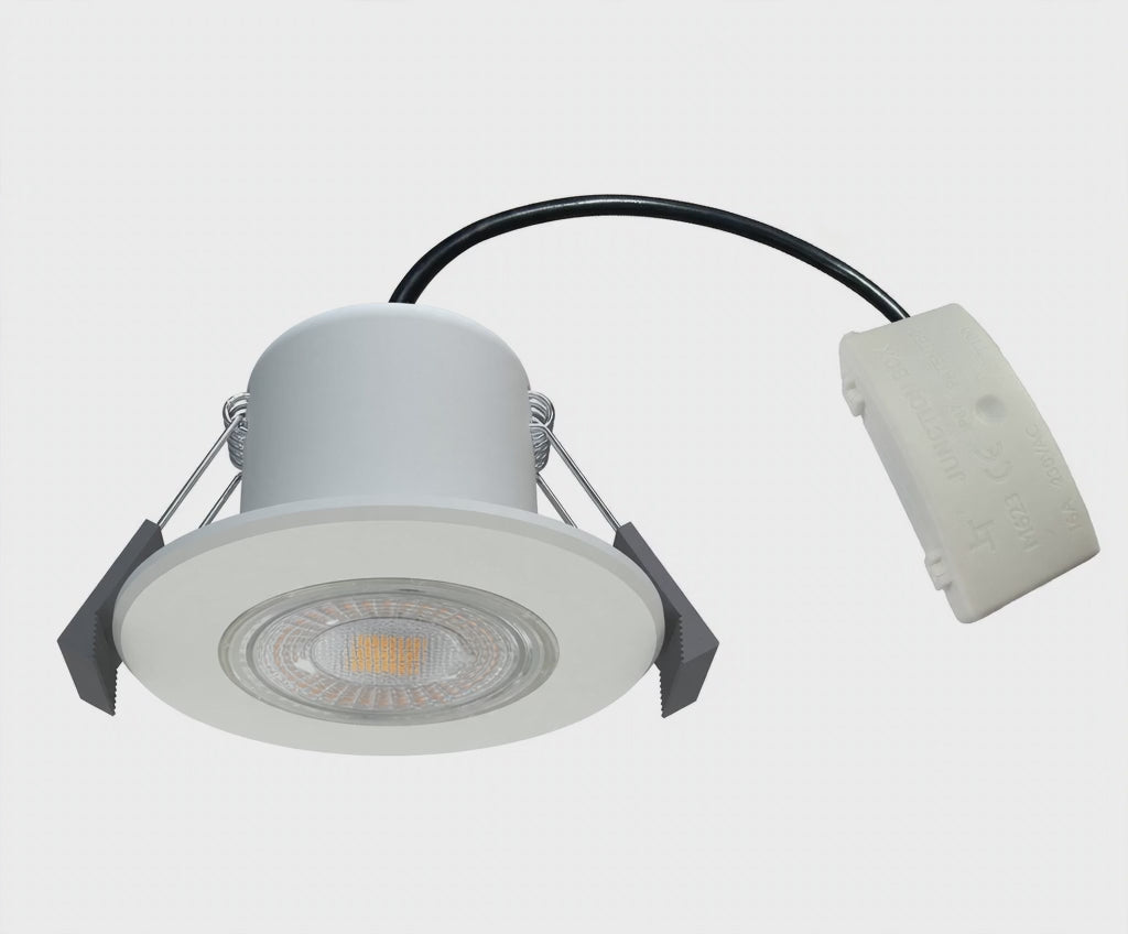 DL99Y 5W 6500K fire rated downlight 360 product showcase (10s)