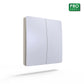 Ener-J 2 Gang Kinetic Dimmable Switch - White (PRO RANGE)