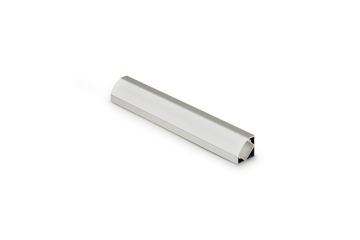 2m 45° Angled Corner LED Aluminium Profile – 18×18mm, Silver