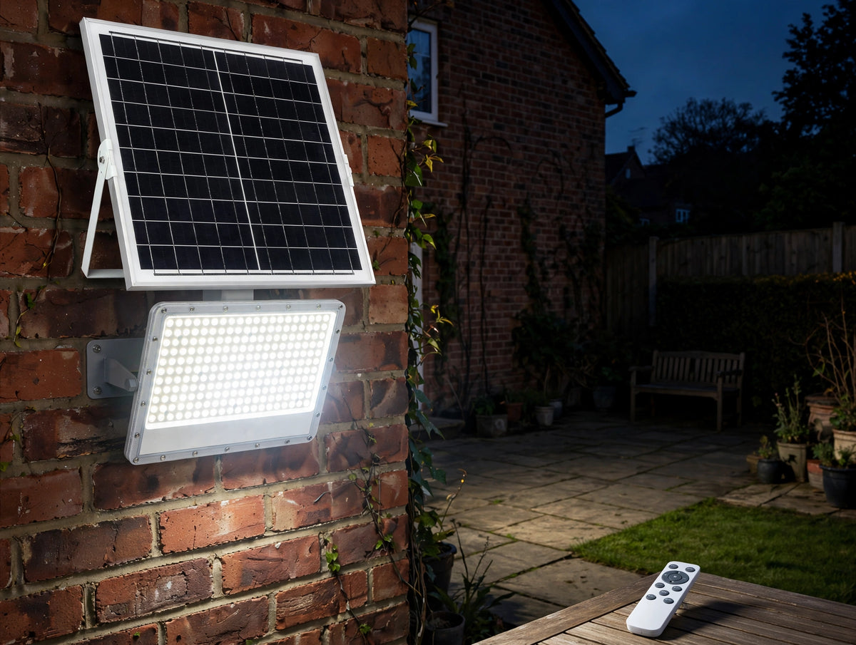 100W Solar LED Floodlight with PIR Motion Sensor