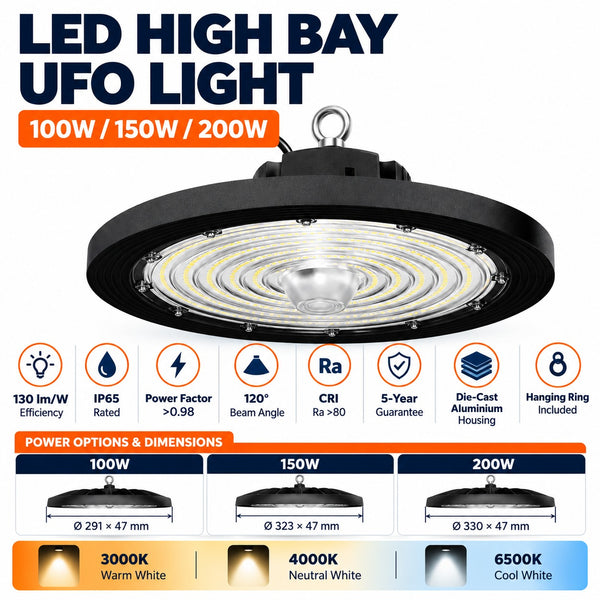 LED UFO High Bay Light – 3CCT, IP65, 5-Year Warranty secondary image